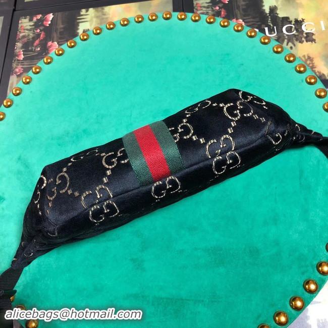 Free Shipping Discount Cheapest Gucci GG Velvet Waistpack 574968 Black