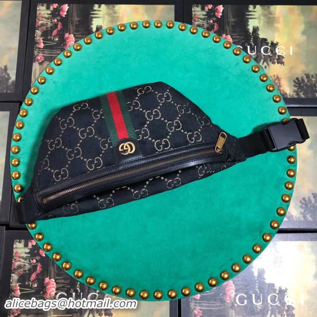 Free Shipping Discount Cheapest Gucci GG Velvet Waistpack 574968 Black