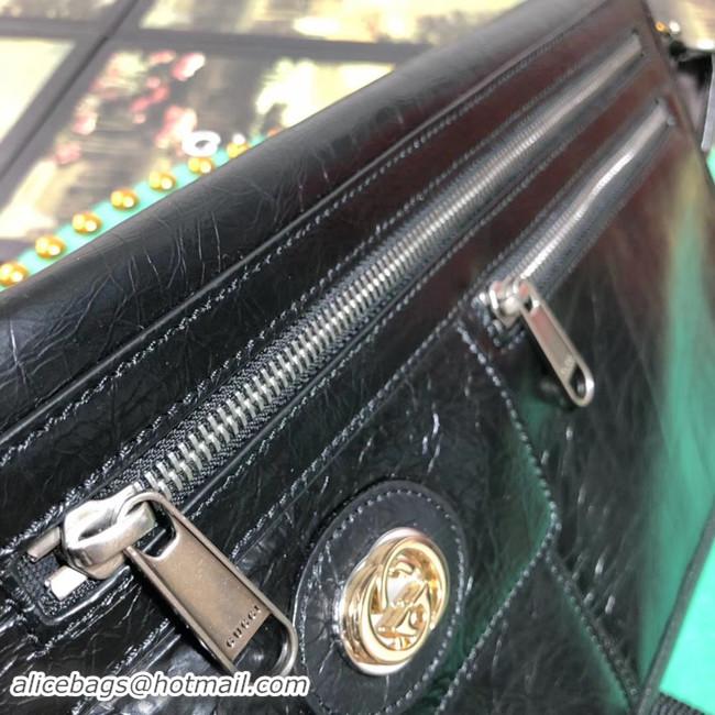 Best Quality Gucci GG Original Leather Messenger Bag 575837 black