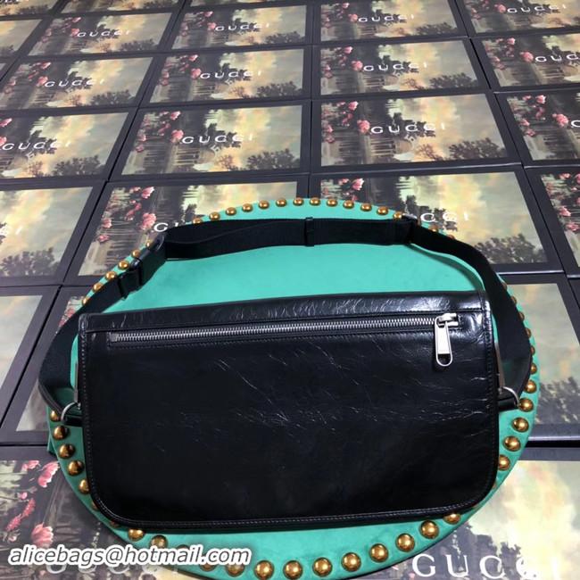 Best Quality Gucci GG Original Leather Messenger Bag 575837 black