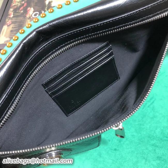 Best Quality Gucci GG Original Leather Messenger Bag 575837 black