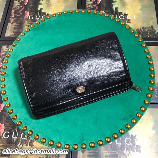 New Product Gucci GG Original Leather Clutch bag 575991 black