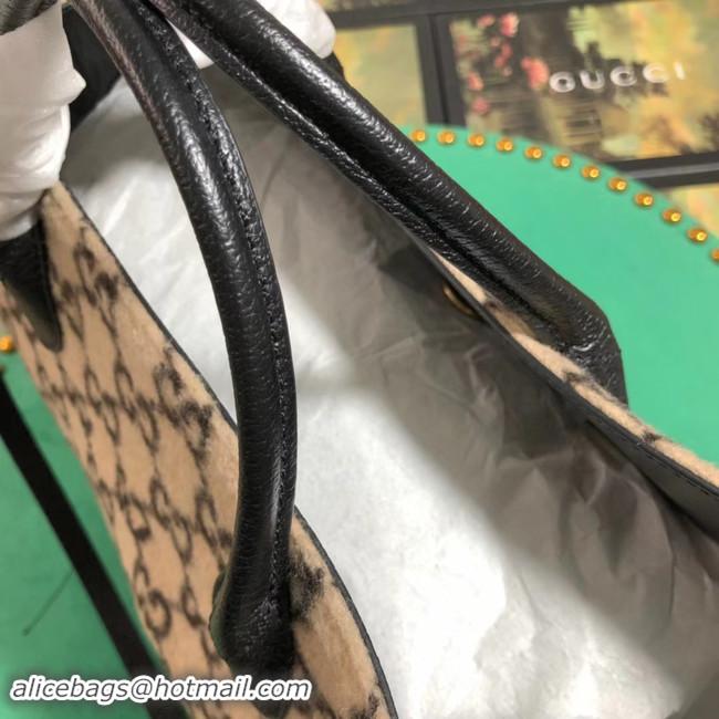 High Quality Discount Gucci GG wool shopping bag 598169 white