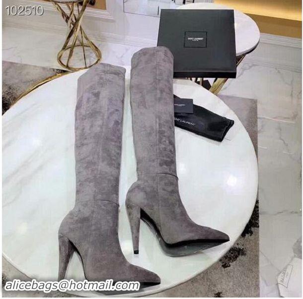 Best Price Yves Saint Laurent Heel 9.5cm High Suede Boots YSL8937 2019