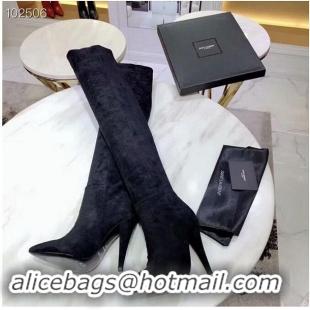 Good Price Yves Saint Laurent Heel 9.5cm High Suede Boots YSL8938 2019