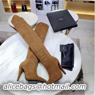 Cheapest Yves Saint Laurent Heel 9.5cm High Suede Boots YSL8940 2019