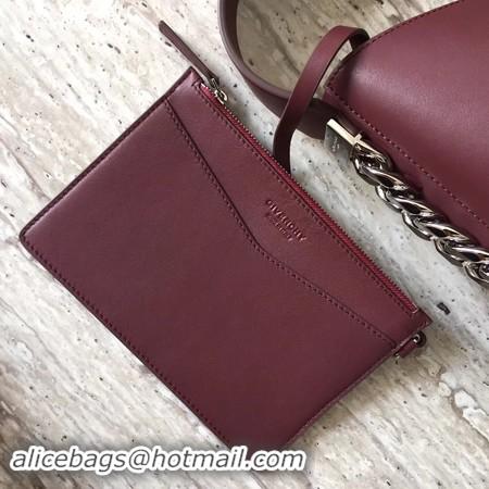 New Stylish Givenchy Saddle Bag Calfskin Leather G06634 Wine