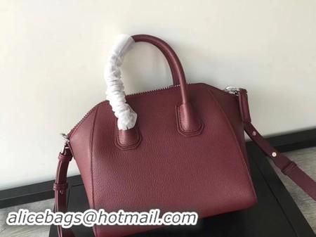 New Design Givenchy Antigona Bag Calfskin Leather G9982 wine