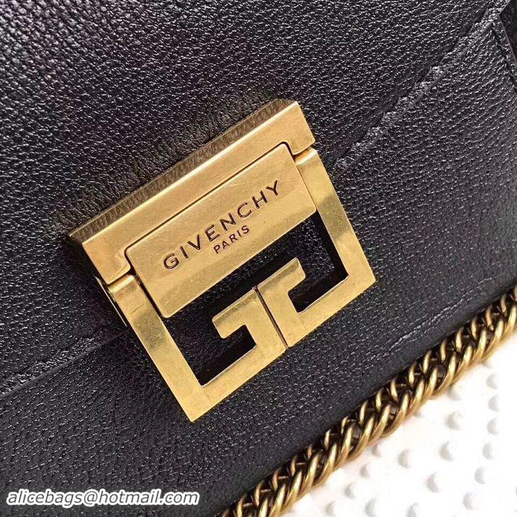 Classic Hot GIVENCHY GV3 leather and suede shoulder bag 9333 black