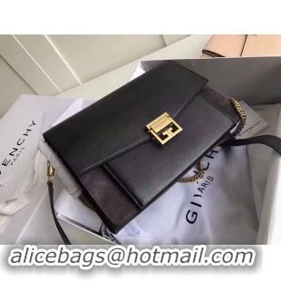 Newest GIVENCHY GV3 medium leather shoulder bag 9741 black