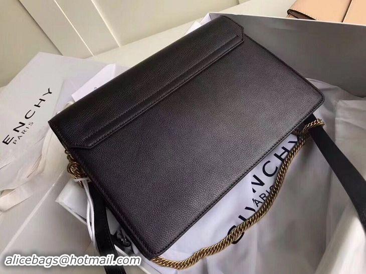 Newest GIVENCHY GV3 medium leather shoulder bag 9741 black