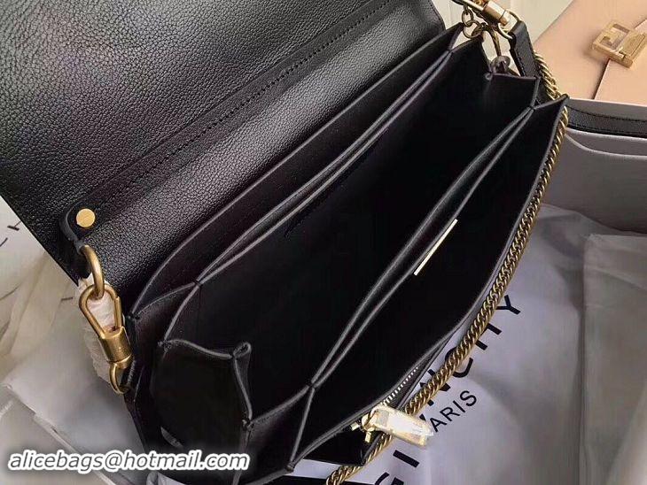 Newest GIVENCHY GV3 medium leather shoulder bag 9741 black