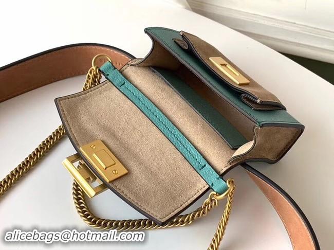 Discount GIVENCHY GV3 leather and suede mini bumbag 1127 blue