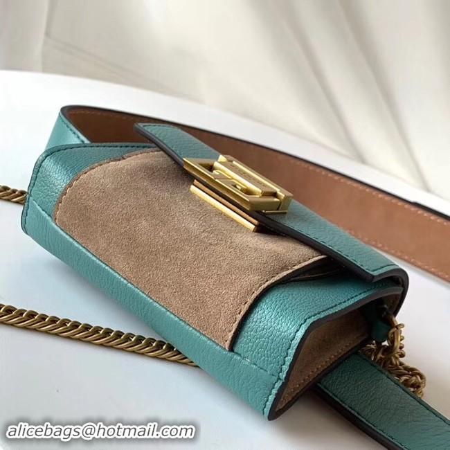 Discount GIVENCHY GV3 leather and suede mini bumbag 1127 blue