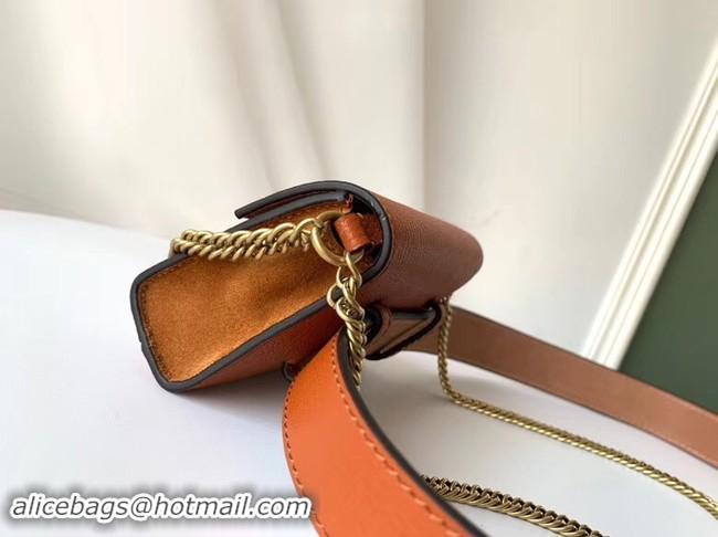 Top Grade GIVENCHY GV3 leather and suede mini bumbag 1127 brown