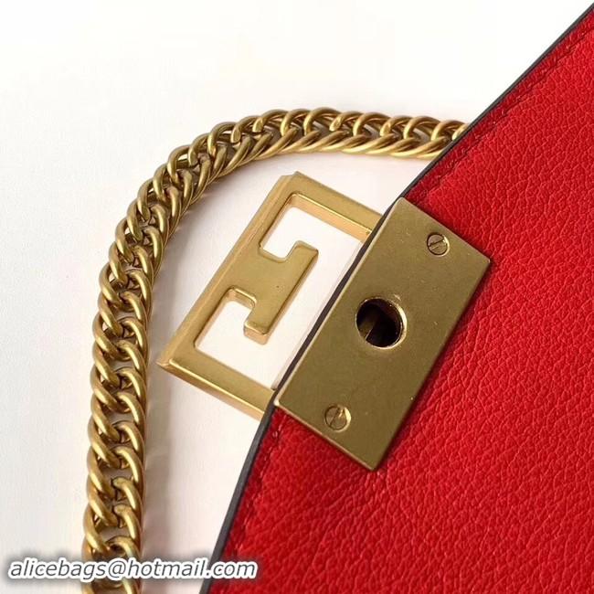 Good Quality GIVENCHY GV3 leather and suede shoulder bag 9989 red