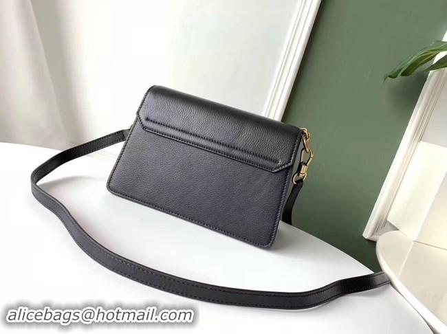 Sumptuous GIVENCHY GV3 leather and suede shoulder bag 9989 black