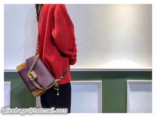 Stylish GIVENCHY GV3 leather and suede shoulder bag 9989 Burgundy