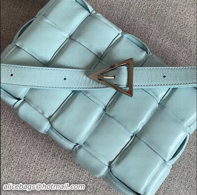 Top Quality Bottega Veneta Padded Cassette Crossbody Bag BV91506 Sky Blue 2019