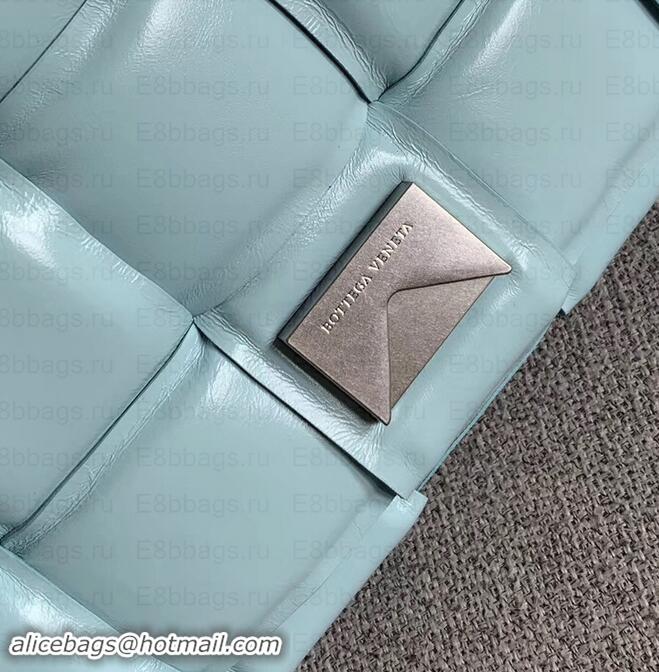 Top Quality Bottega Veneta Padded Cassette Crossbody Bag BV91506 Sky Blue 2019