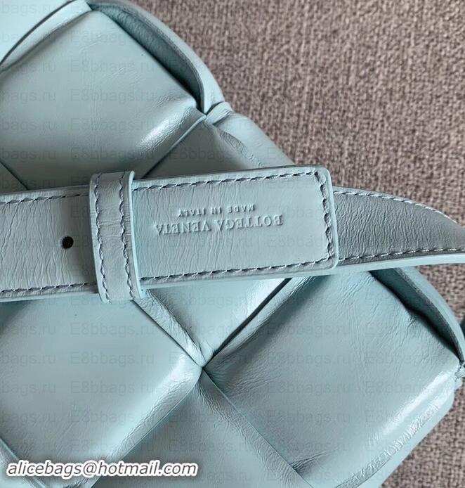 Top Quality Bottega Veneta Padded Cassette Crossbody Bag BV91506 Sky Blue 2019