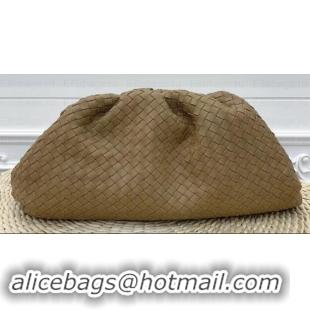 Classic Specials Bottega Veneta Oversize Frame Pouch Clutch Bag In Intrecciato Woven Leather Camel 191113