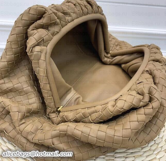 Classic Specials Bottega Veneta Oversize Frame Pouch Clutch Bag In Intrecciato Woven Leather Camel 191113