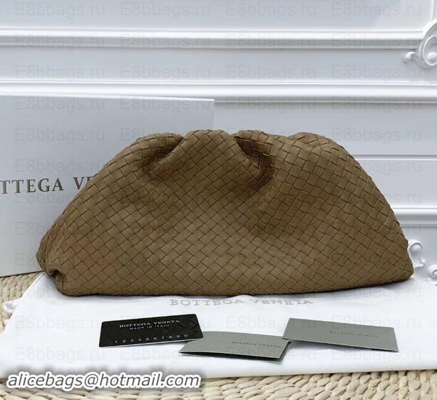 Classic Specials Bottega Veneta Oversize Frame Pouch Clutch Bag In Intrecciato Woven Leather Camel 191113