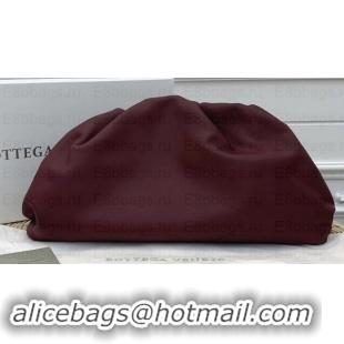 Luxury Bottega Veneta Oversize Frame Pouch Clutch Bag In Butter Calf Burgundy 191113