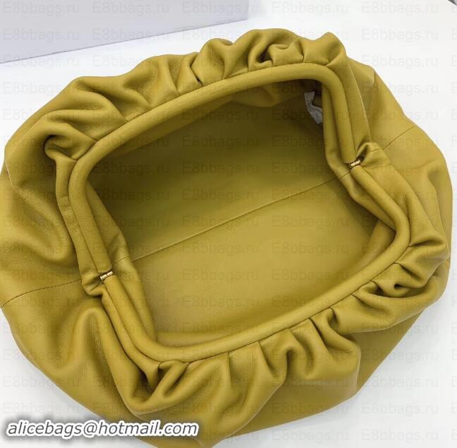 Unique Style Bottega Veneta Oversize Frame Pouch Clutch Bag In Butter Calf Yellow 191113