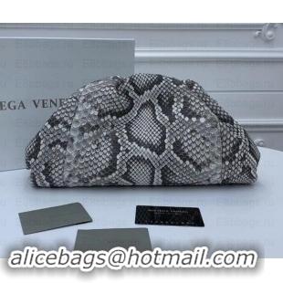 Discount Bottega Veneta Oversize Frame Pouch Clutch Bag In Python Gray 19111301