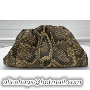 Fashion Bottega Veneta Oversize Frame Pouch Clutch Bag In Python Yellow 191113