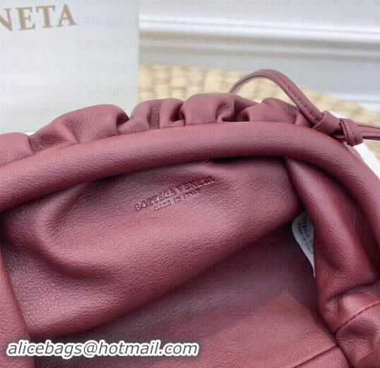 Perfect Bottega Veneta Frame Pouch Clutch Small Bag with Strap In Butter Calf 1911132 Burgundy