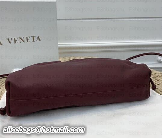 Perfect Bottega Veneta Frame Pouch Clutch Small Bag with Strap In Butter Calf 1911132 Burgundy