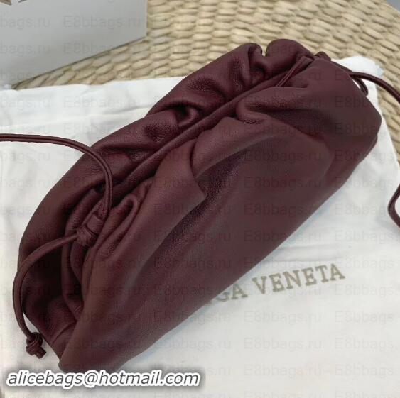 Perfect Bottega Veneta Frame Pouch Clutch Small Bag with Strap In Butter Calf 1911132 Burgundy