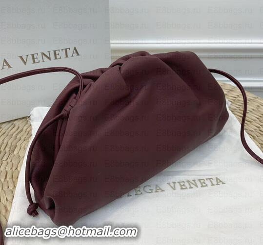 Perfect Bottega Veneta Frame Pouch Clutch Small Bag with Strap In Butter Calf 1911132 Burgundy