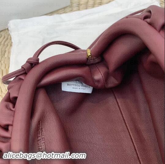 Perfect Bottega Veneta Frame Pouch Clutch Small Bag with Strap In Butter Calf 1911132 Burgundy