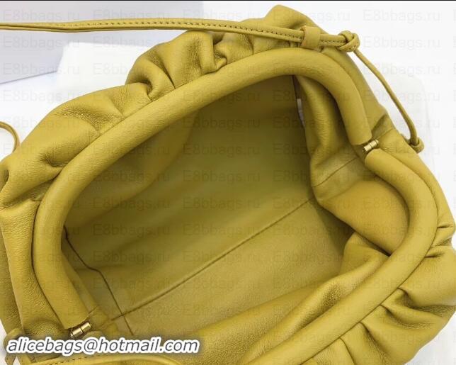 Feminine Bottega Veneta Frame Pouch Clutch Small Bag with Strap In Butter Calf 1911132 Yellow