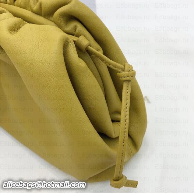 Feminine Bottega Veneta Frame Pouch Clutch Small Bag with Strap In Butter Calf 1911132 Yellow