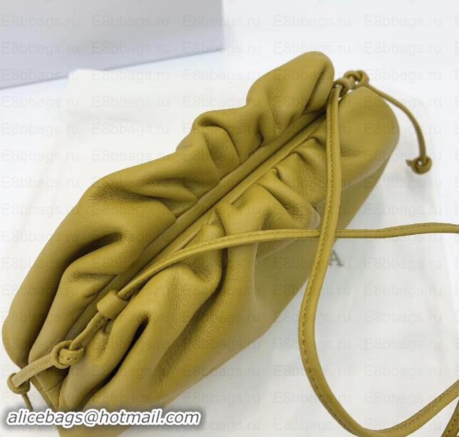 Feminine Bottega Veneta Frame Pouch Clutch Small Bag with Strap In Butter Calf 1911132 Yellow