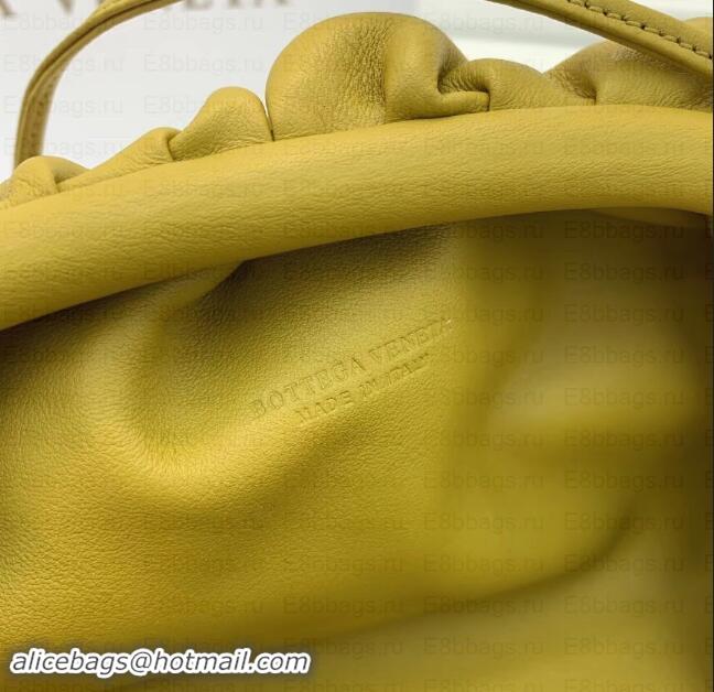 Feminine Bottega Veneta Frame Pouch Clutch Small Bag with Strap In Butter Calf 1911132 Yellow