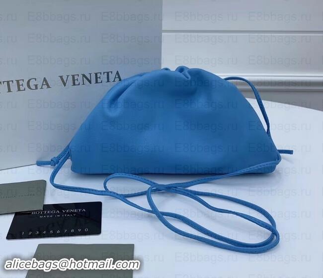 Charming Bottega Veneta Frame Pouch Clutch Small Bag with Strap In Butter Calf 1911132 Sky Blue