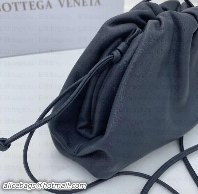 Discount Bottega Veneta Frame Pouch Clutch Small Bag with Strap In Butter Calf 1911132 Dark Blue