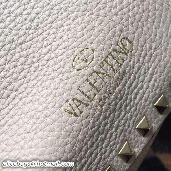 Stylish VALENTINO Rockstud large tote 0973 white