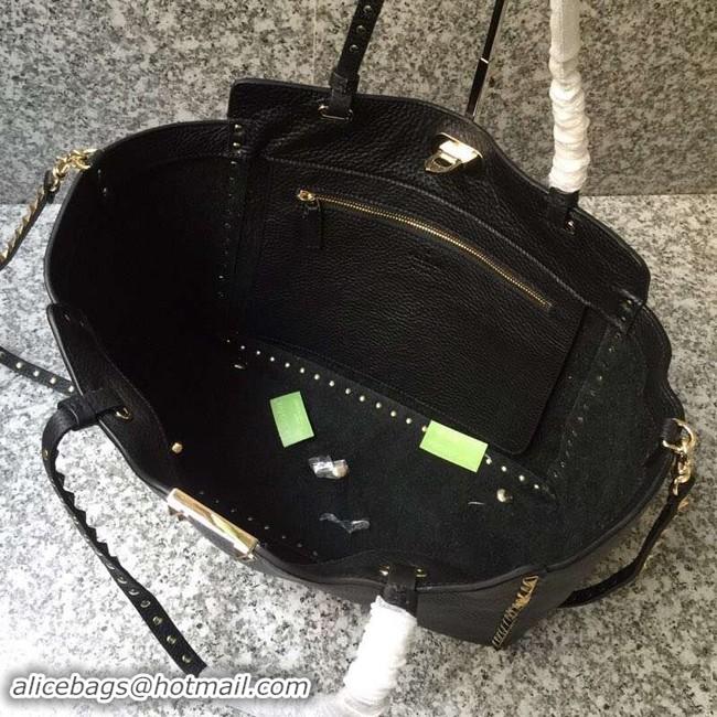 Discount VALENTINO Rockstud large tote 0973 black