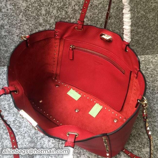 Most Popular VALENTINO Rockstud large tote 0973 red