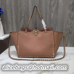 Perfect VALENTINO Rockstud large tote 0973 apricot