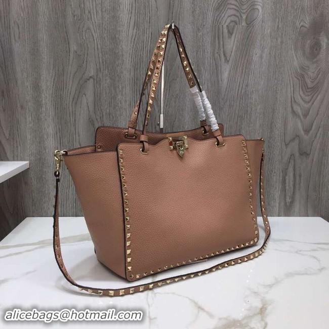 Perfect VALENTINO Rockstud large tote 0973 apricot