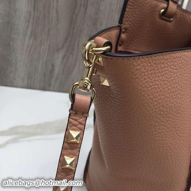 Perfect VALENTINO Rockstud large tote 0973 apricot