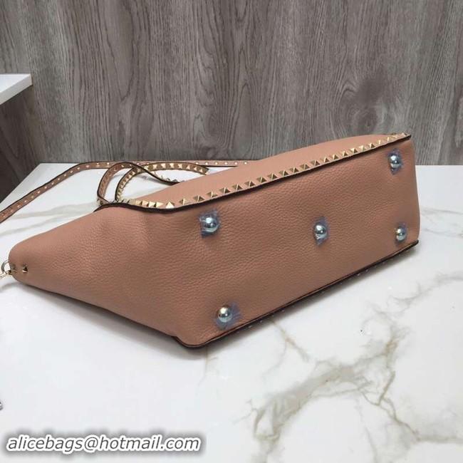 Perfect VALENTINO Rockstud large tote 0973 apricot